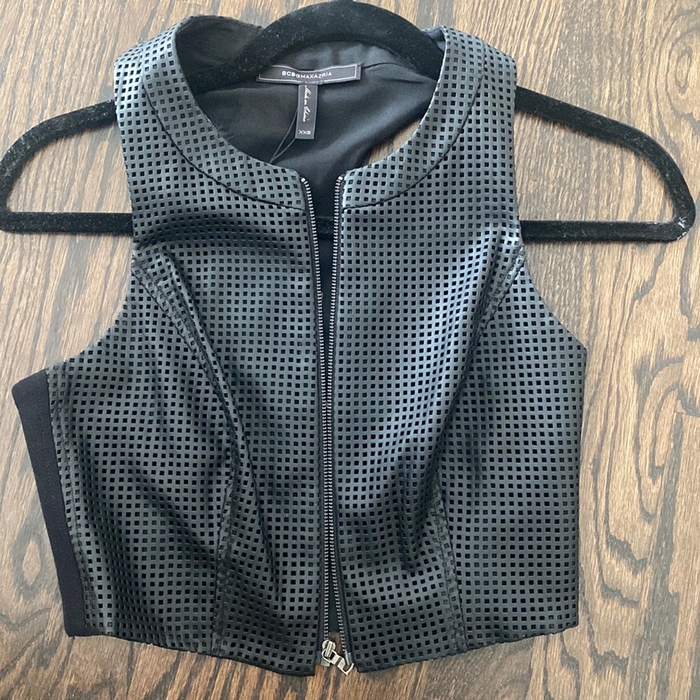 BCBG Maxazria leather vest. NWT